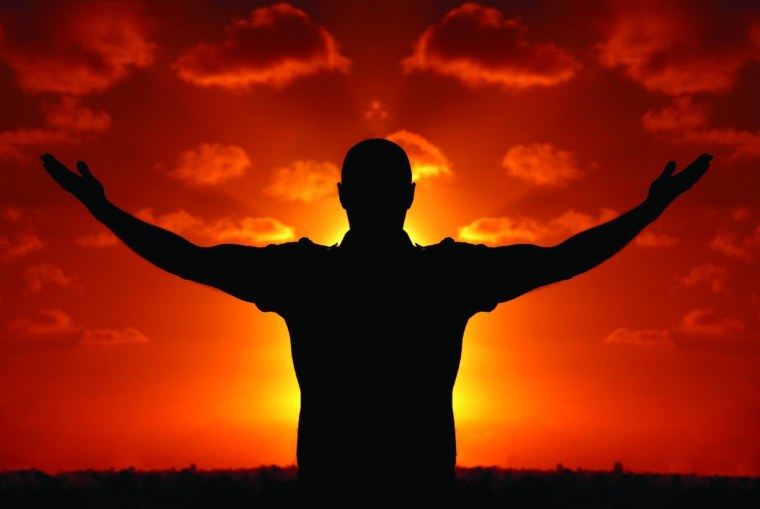 Человек на закате