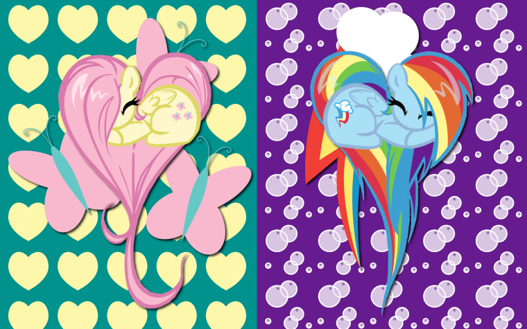 Флаттершай в виде радуги Дэш