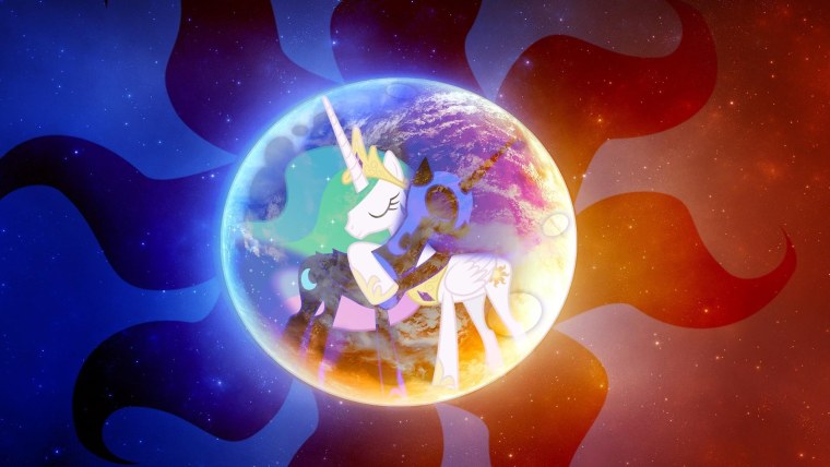 Селестия и Луна солнце и Луна