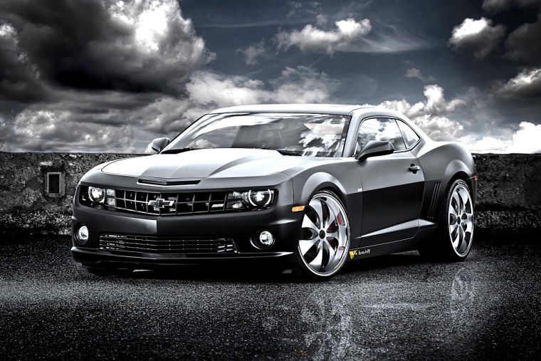 Шевроле Камаро черный 4k