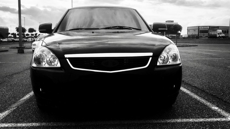 Лада Приора черная 4к