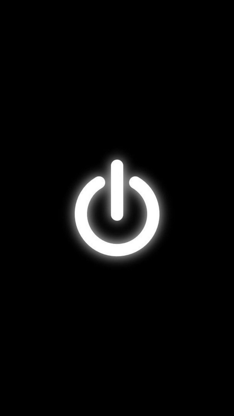 Черный экран с надписью