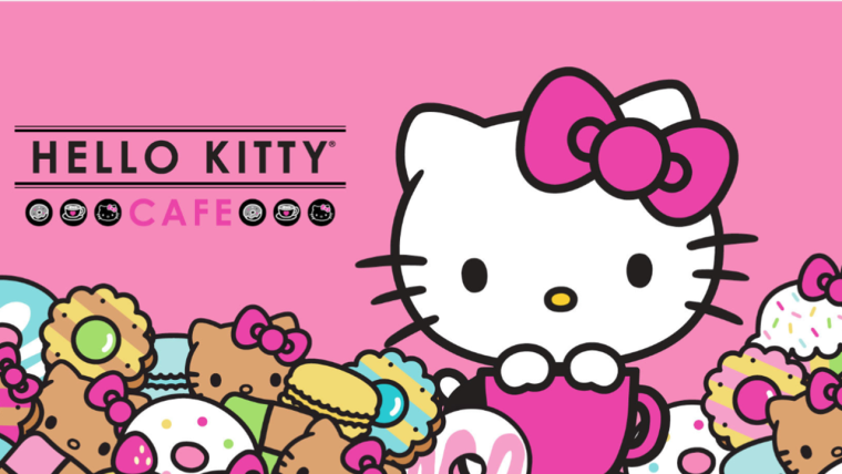 Обои с Хелло Китти черные