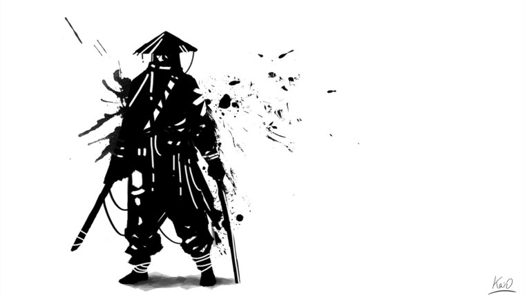 Самурай арт чб