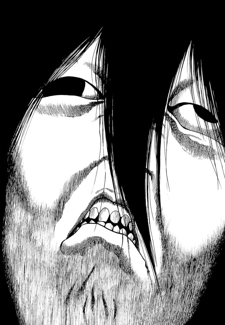 Аниме лицо чб