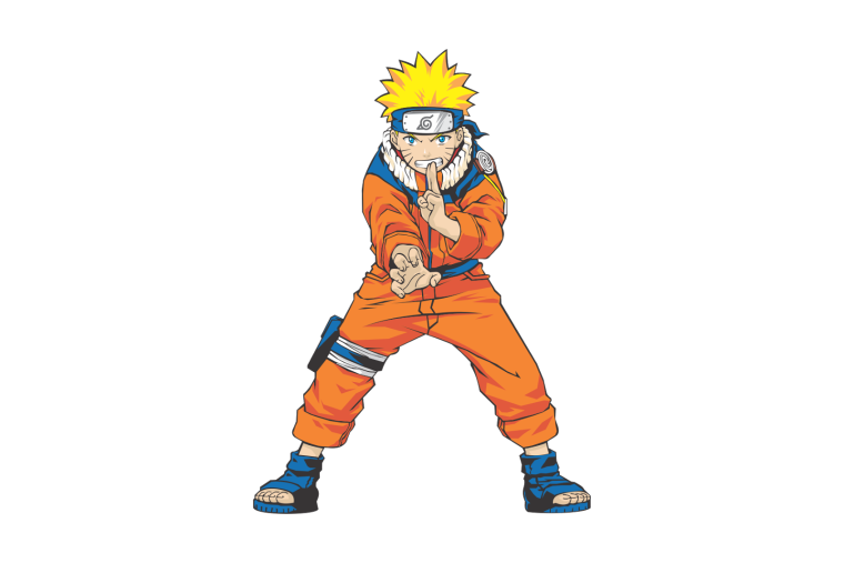 Наруто в полный рост на прозрачном фоне
