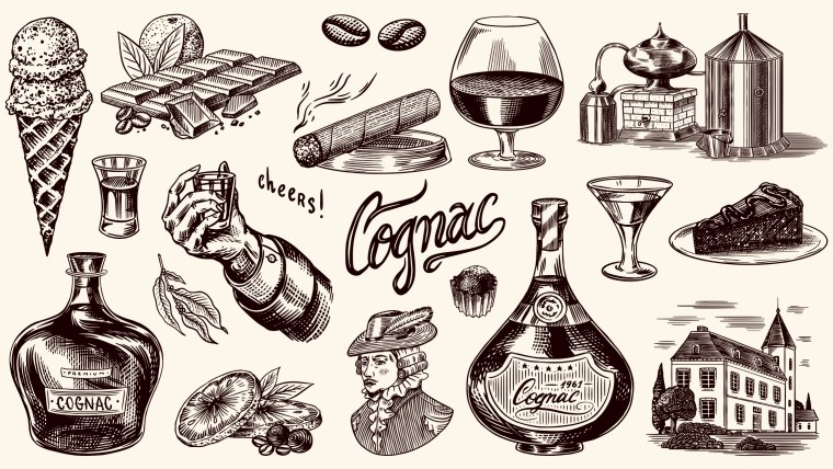 Бутылка коньяка иконка