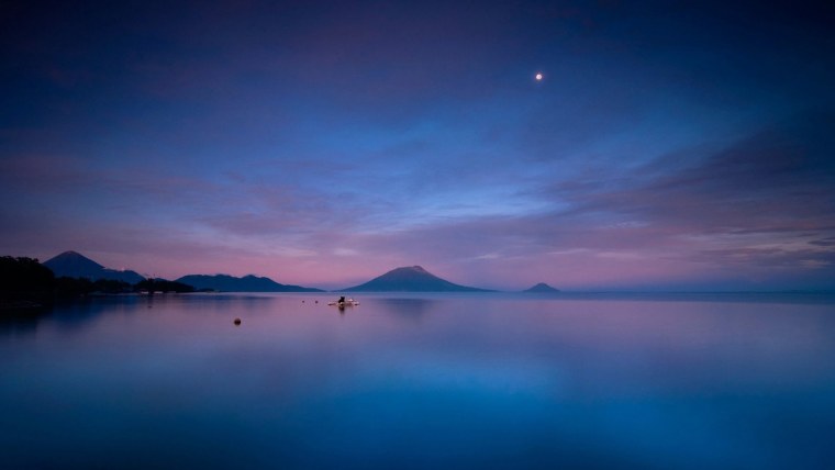 Закат в синих тонах