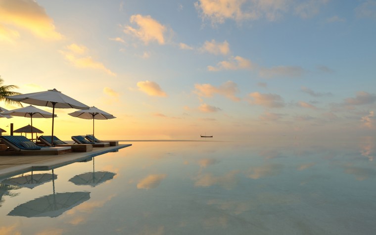 Мальдивы закат
