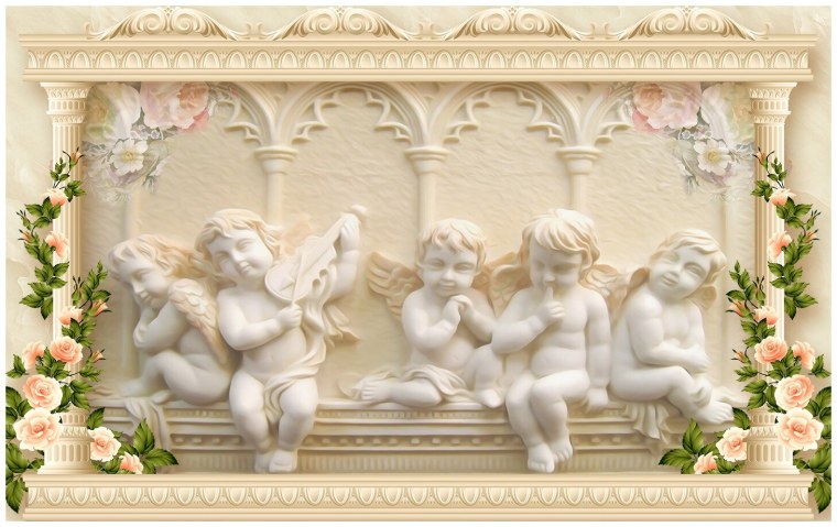 Фотообои с ангелочками на стену