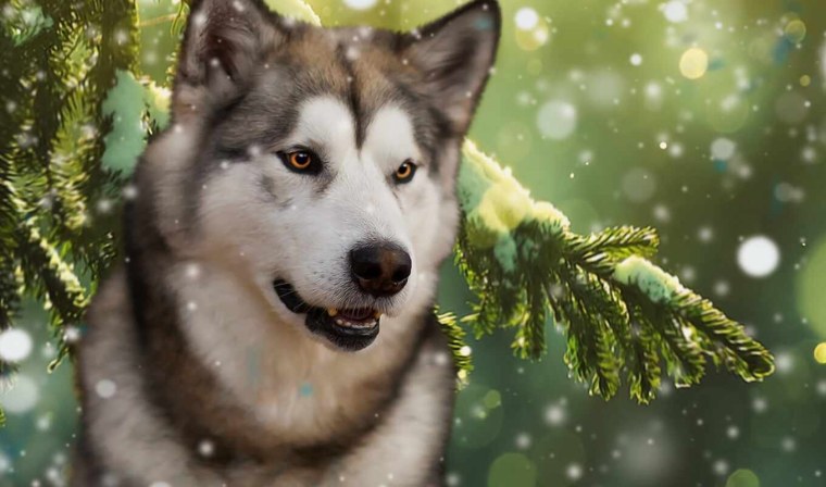 Аляскинский маламут обои