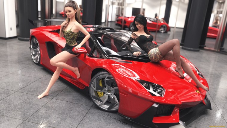 Ламборджини и девушки