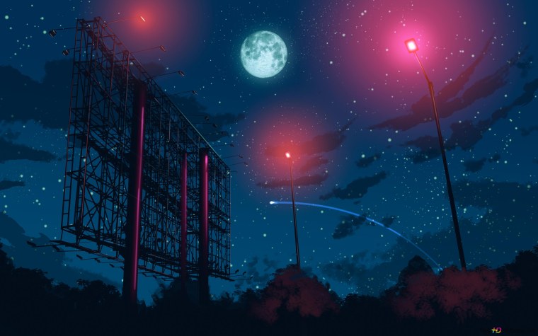 Ночное небо аниме