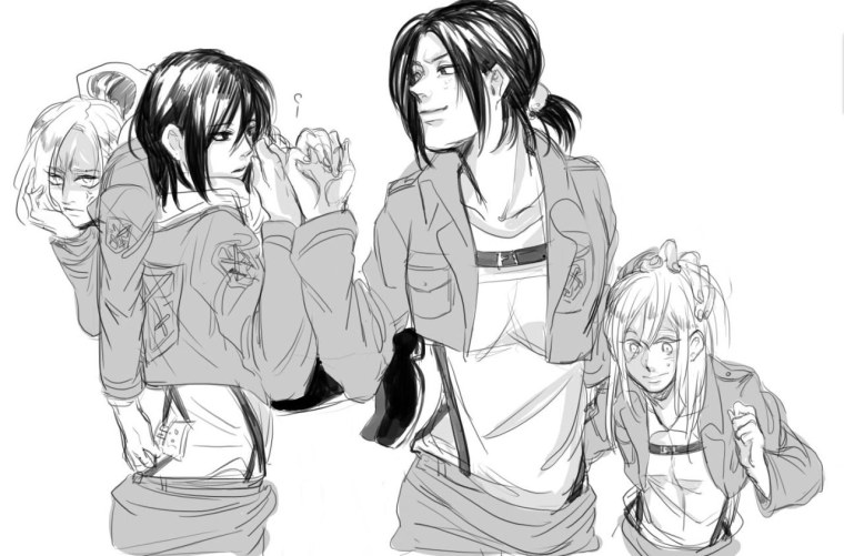 Энни Леонхарт и Микаса Юри