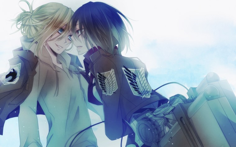 Энни и Микаса обои