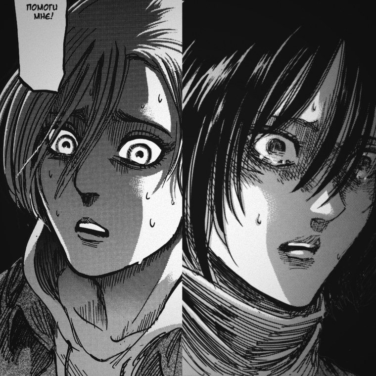 Энни Леонхарт и Микаса Манга