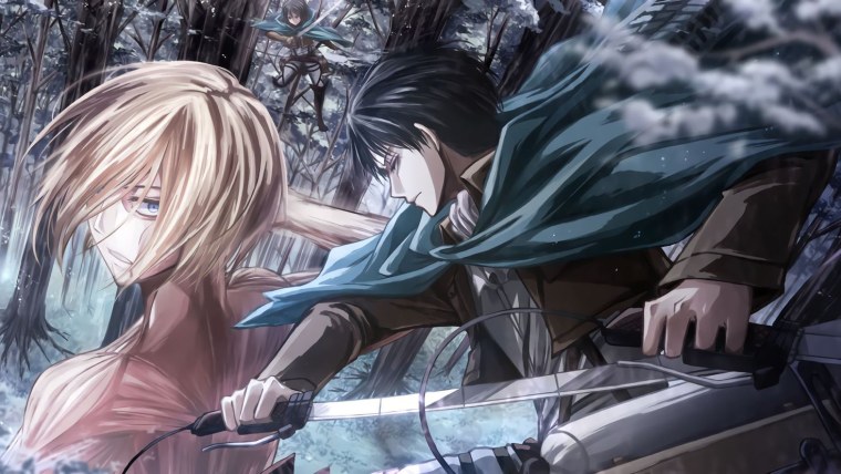 Микаса Титан и Энни Титан