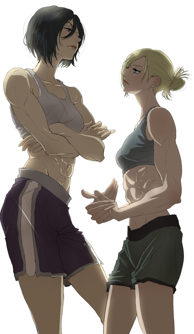 Энни Леонхарт и Микаса Юри