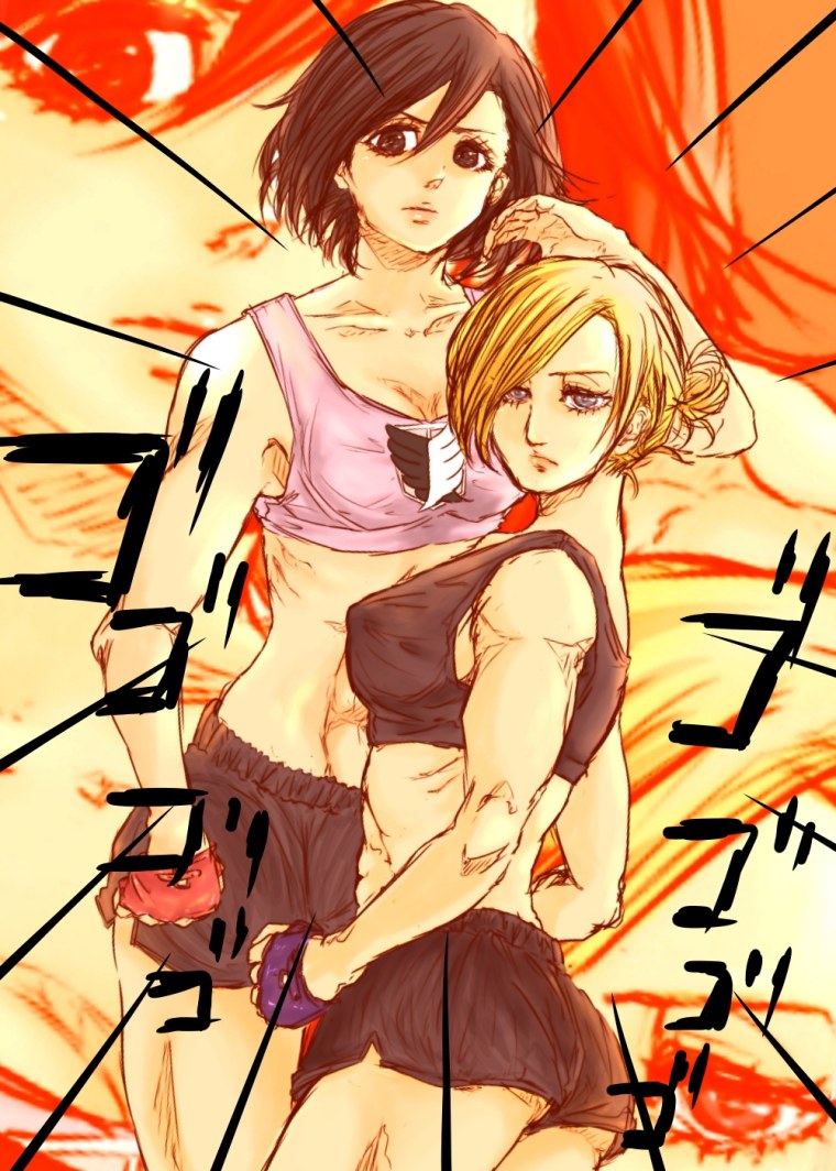 Микаса Аккерман и Энни Леонхарт +18