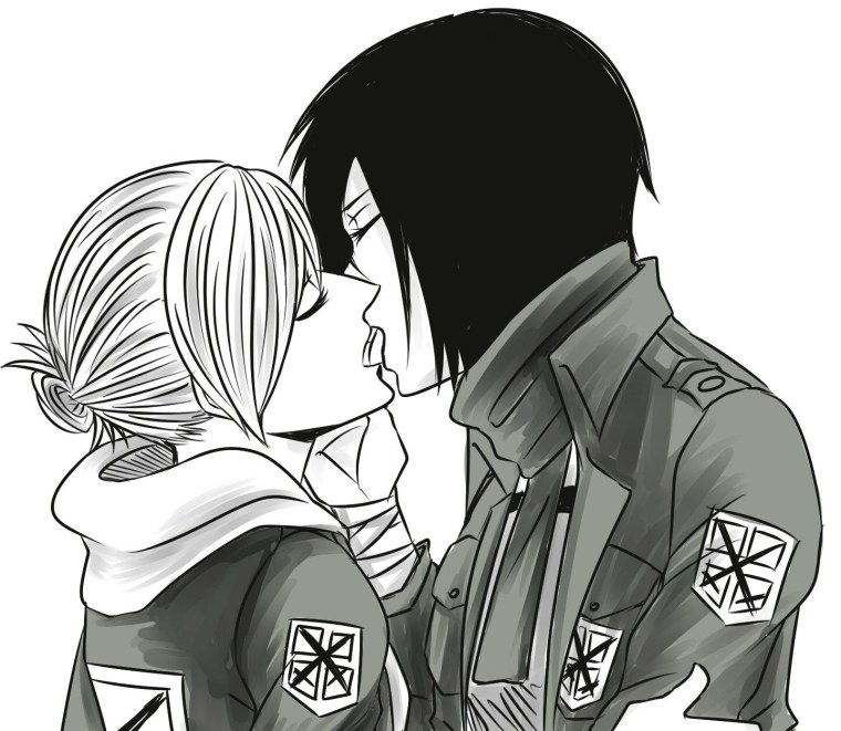 Атака титанов Микаса и Энни