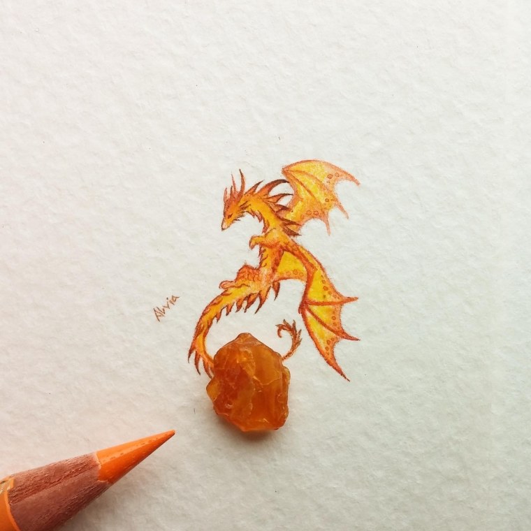 Маленький оранжевый дракон
