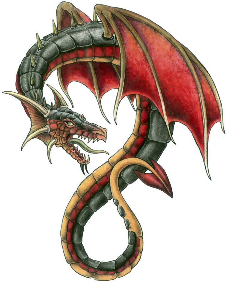 Трехглавый дракон тату