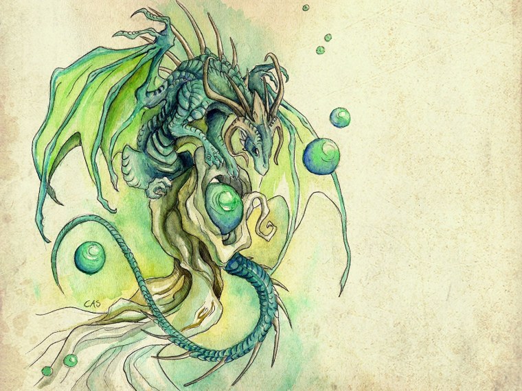 Фэнтези цветными карандашами