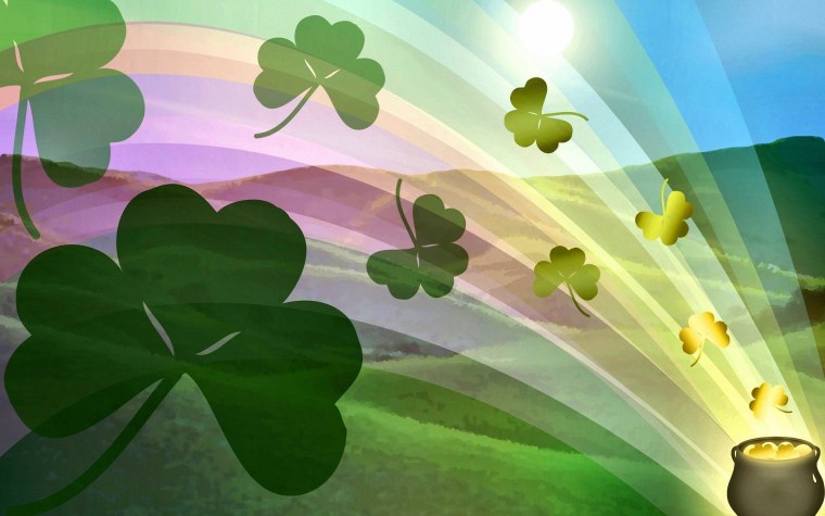 Фон Клевер четырехлистный