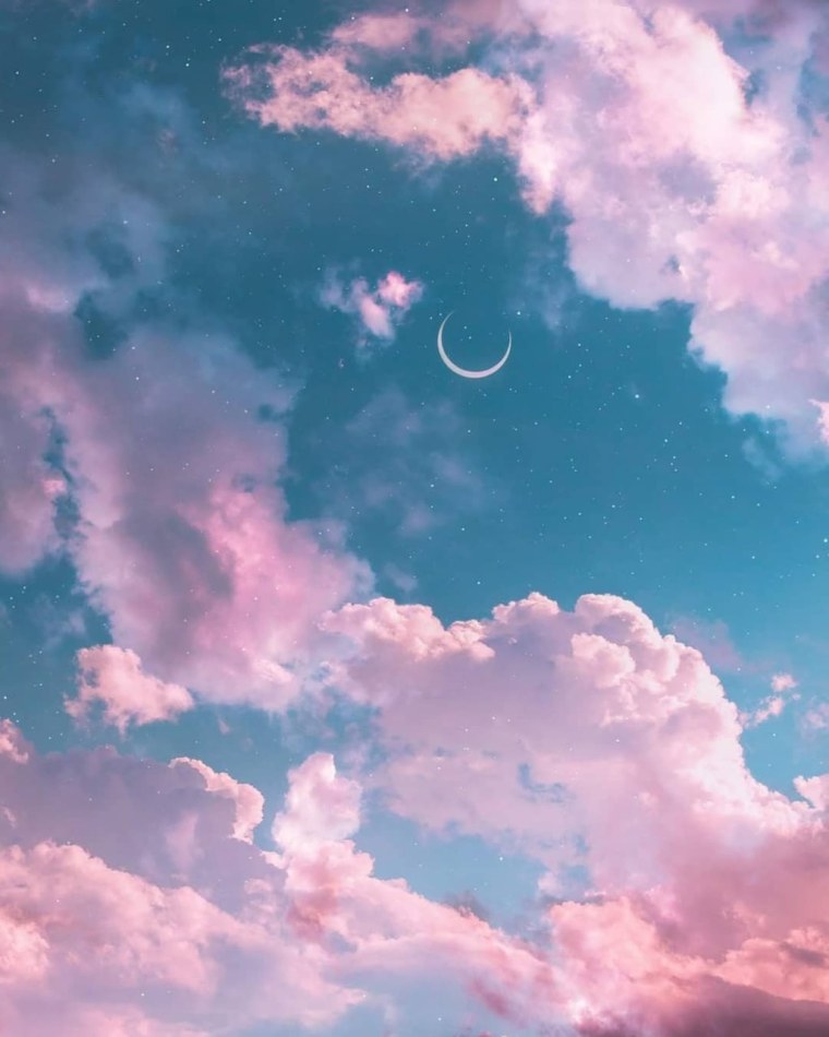 Луна на небе Эстетика