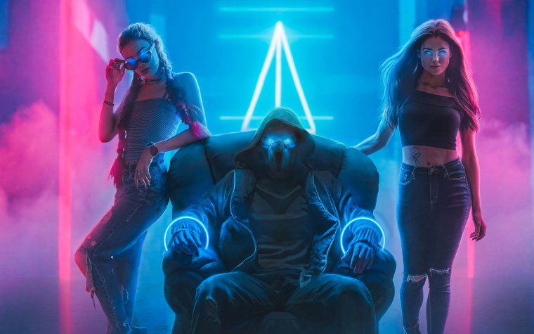 Девушка в неоне