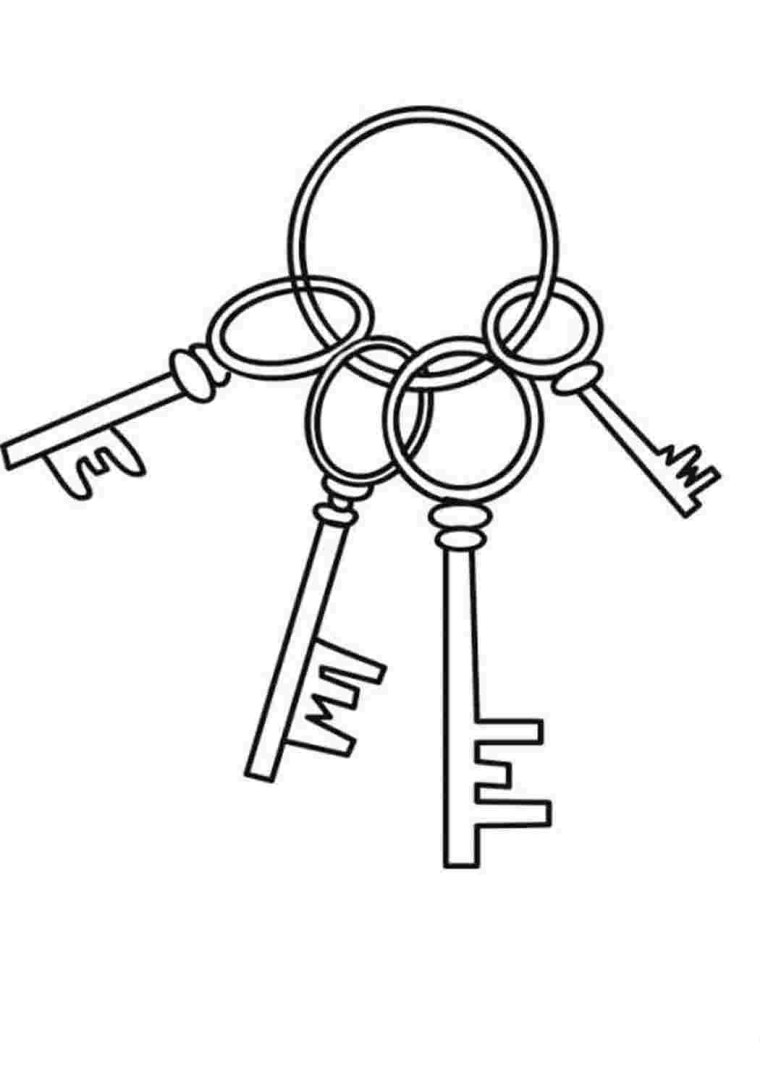 Ключик раскраска для детей
