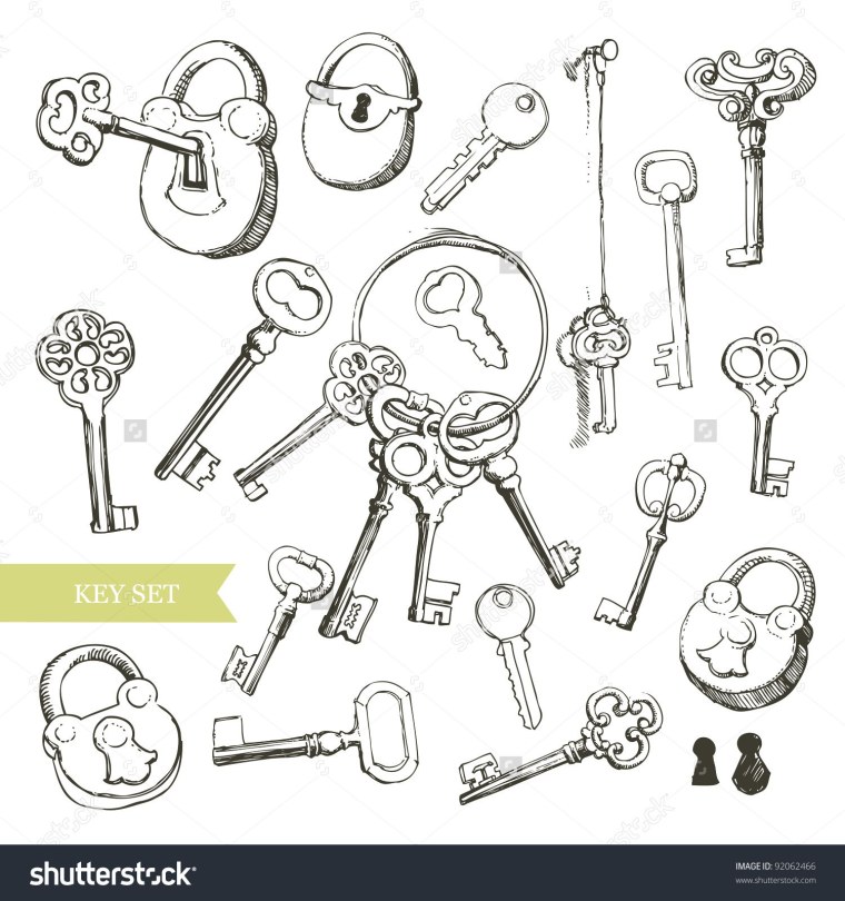 Ключ висит рисунок