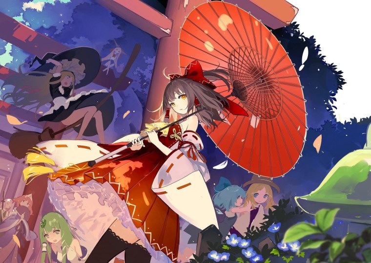 Девушка с зонтом под дождем