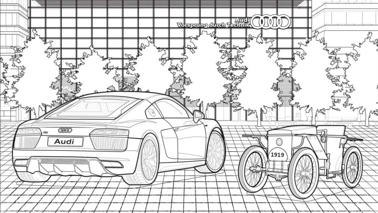 Раскраски машины Ауди р8