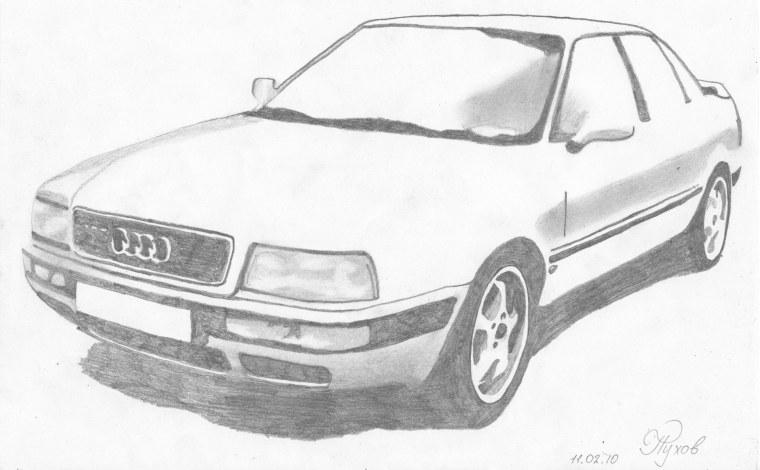 Audi a80 кузов в4 карандаш