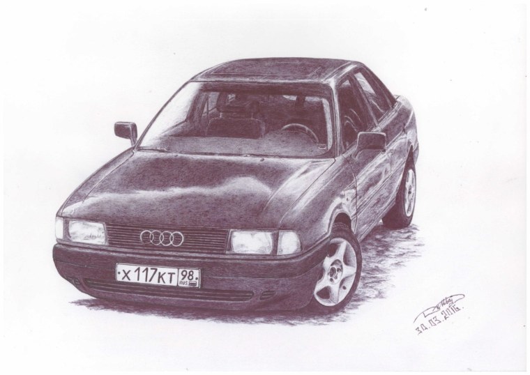 1986 Audi Coupe quattro чертеж