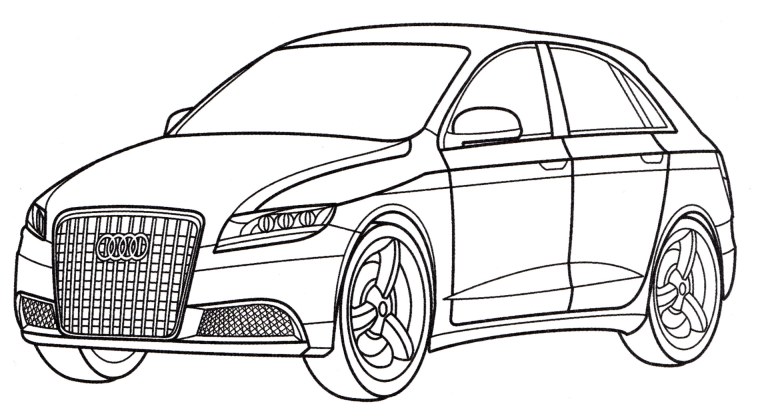Раскраска машины Audi rs6