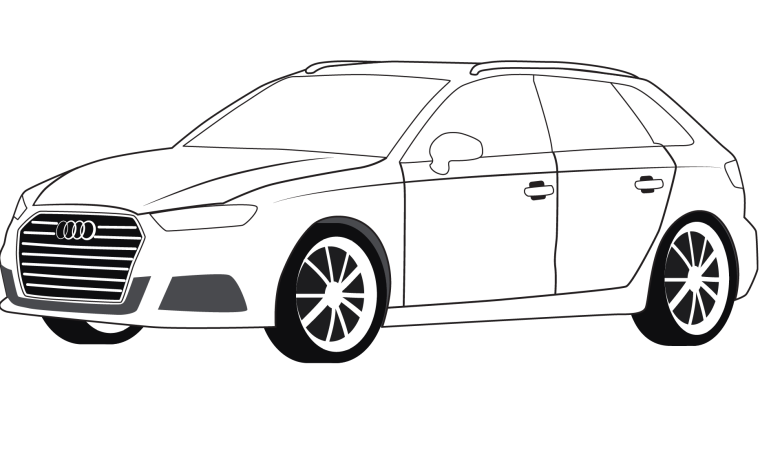 Автомобили раскраски Ауди Мерседес БМВ