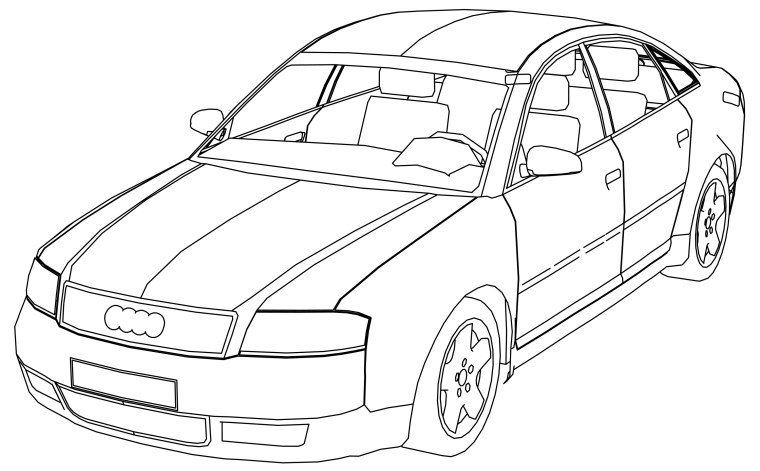 Автомобиль раскраска для детей