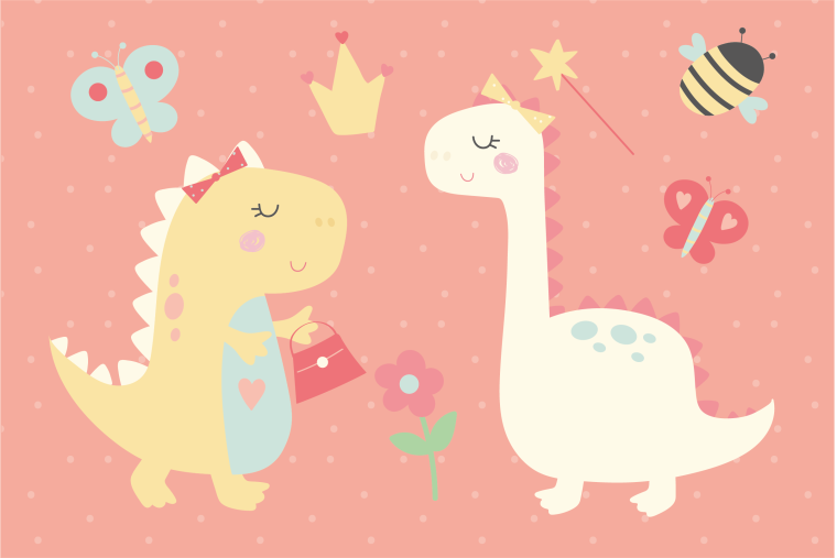 Пастельные Динозаврики