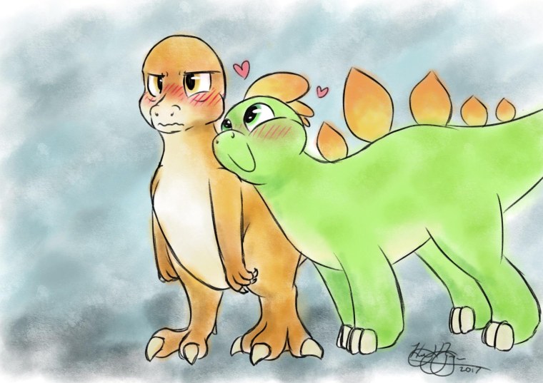 Влюбленные Динозаврики