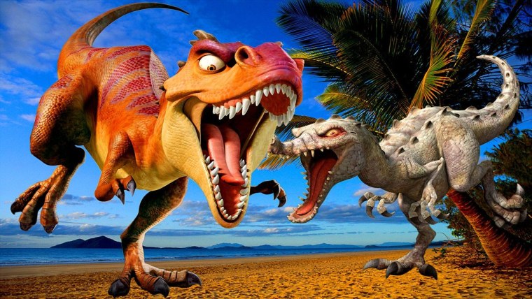 Обои с прикольными динозаврами