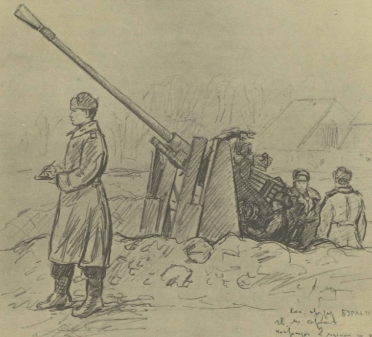 Зенитка рисунок