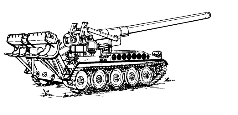 M110 8 inch (203 mm) self-Propelled Howitzer чертеж