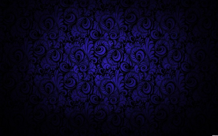 Синие узоры на черном фоне