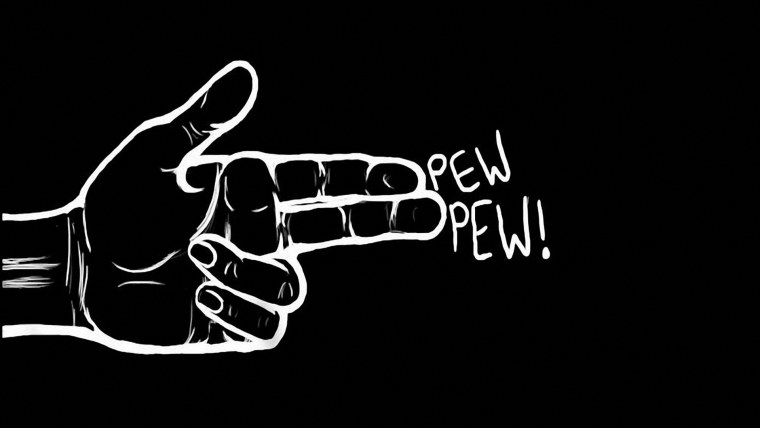 Фак на черном фоне