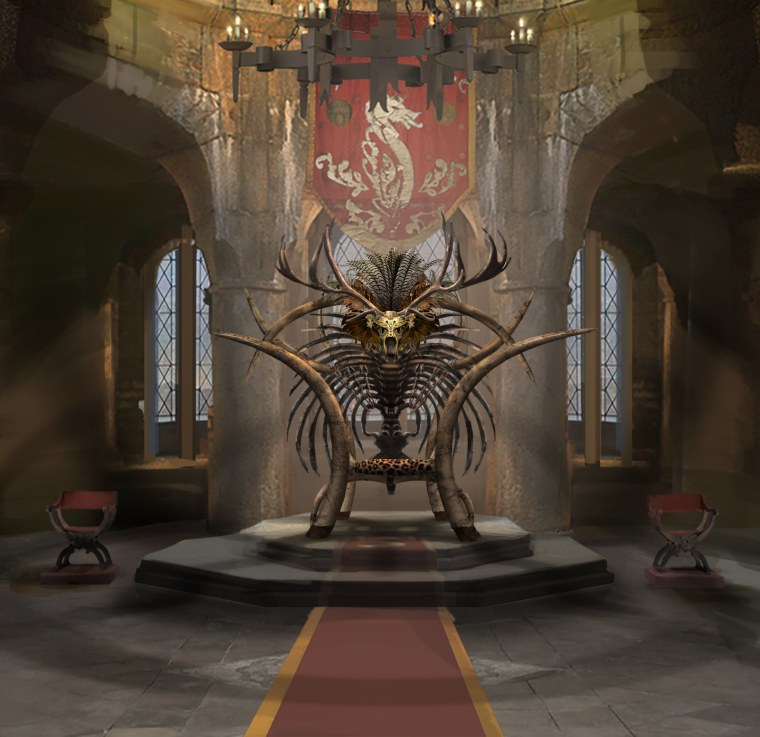 Девушка на троне арт