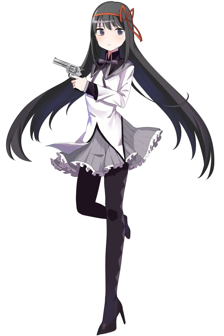 Хомура Акэми в чёрном платье