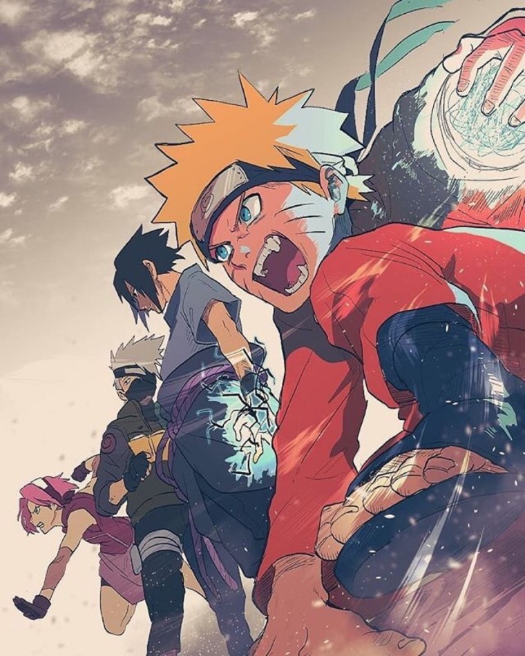 Team 7 Наруто, Какаши, Саске, Сакура