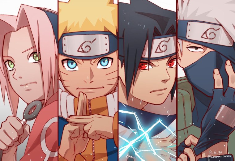 Team 7 Наруто, Какаши, Саске, Сакура
